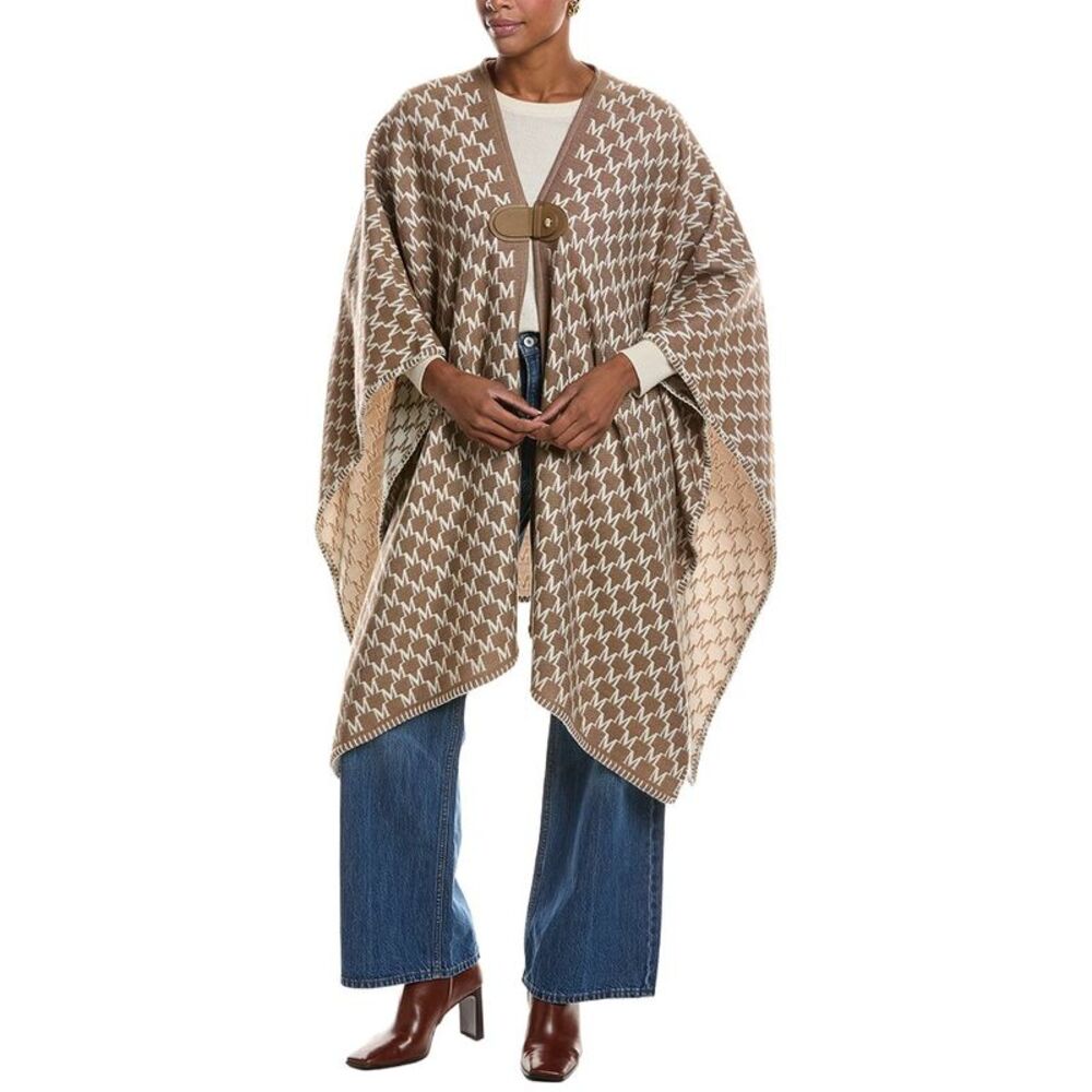 Max Mara Square Wool-Blend Scarf, Multi